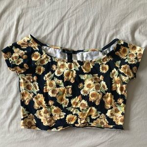 Forever 21 small sunflower crop top